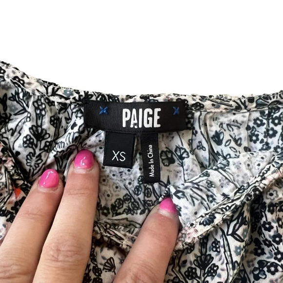 Size XS PAIGE Elise smocked crop top in excellent like-new conditionβ - Picture 6 of 6